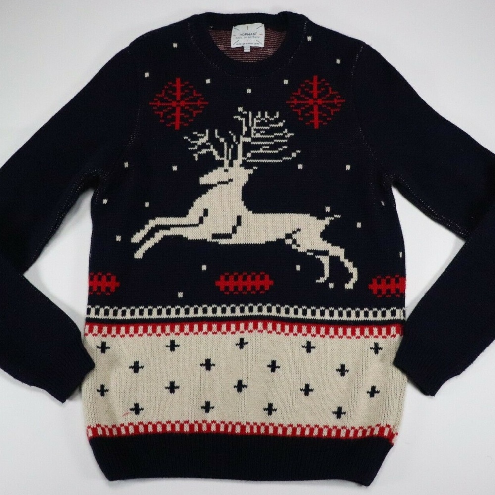 Topman Womens Christmas Winter Sweater Pullover Si